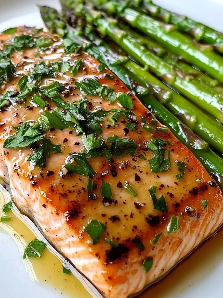Delicious garlic butter salmon cooked to perfection in 20 minutes