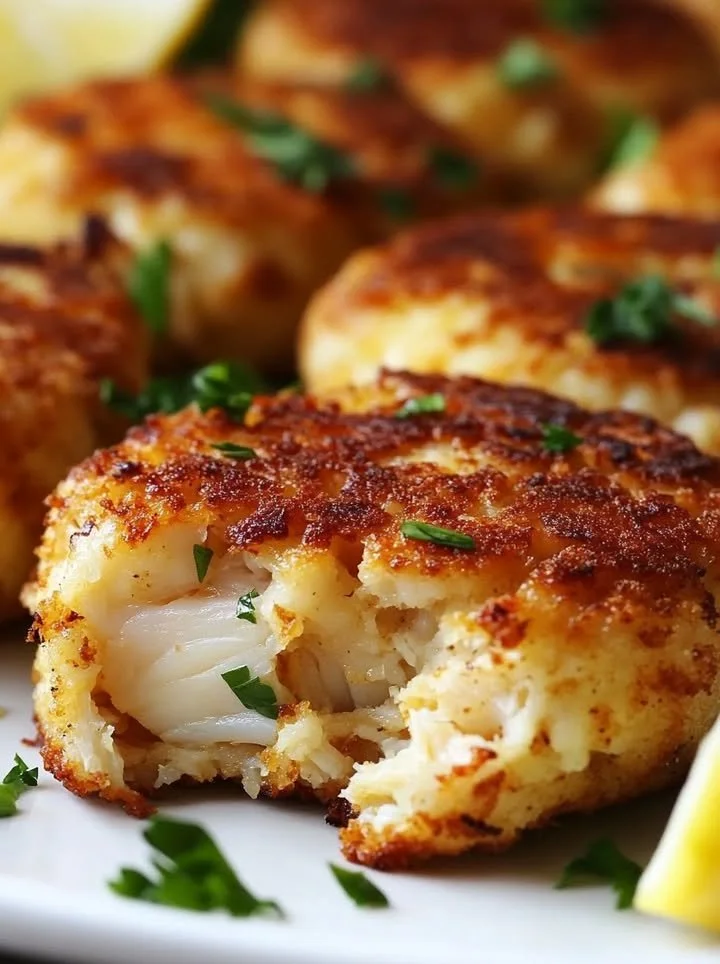 Delicious homemade Baltimore crab cakes on a plate