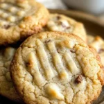 Homemade banana bread cookies with chocolate chips and walnuts