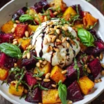 Beet & Burrata Salad with Pine Nuts and Balsamic dressing