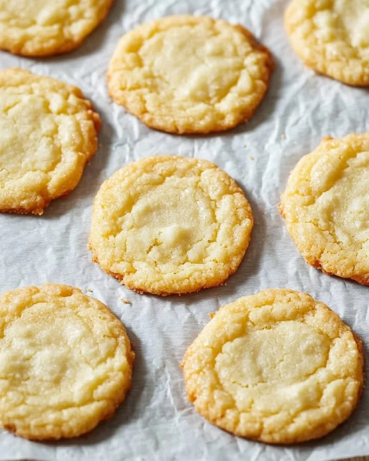 Delicious cream cheese cookies on a plate, ready to be enjoyed.