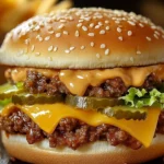 Big Mac Sloppy Joes served with lettuce, cheese, and special sauce