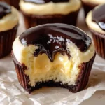 Delicious Boston Cream Cupcakes topped with chocolate and filled with cream