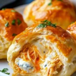 Delicious Buffalo Chicken Bombs served with dipping sauce.