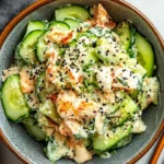 California Roll Cucumber Salad with fresh ingredients and vibrant colors