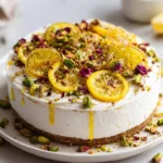 Delicious candied lemon served with whipped feta and pistachio-chili crumble.