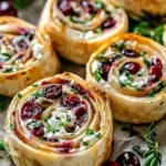 Cranberry Feta Tortilla Pinwheels on a serving platter