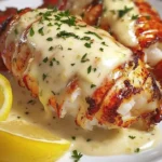 Creamy garlic butter lobster tails served on a plate