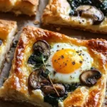 Delicious Feta Mushroom Brunch Squares plated for a lovely brunch gathering
