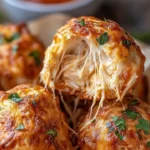 Garlic Butter Chicken Parmesan Bombs served on a plate
