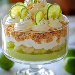 Delicious Key Lime Pie Trifle dessert with layers of creamy key lime goodness.