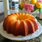 Deliciously moist Lemon Bundt Cake with a zesty lemon glaze
