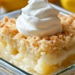 Delicious Lemon Cream Cheese Dump Cake with lemon zest and creamy topping