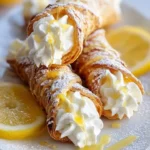 Lemon Meringue Pie Cannoli filled with lemon and topped with meringue