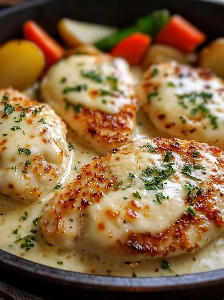 Delicious Longhorn Steakhouse Parmesan Chicken served with sides