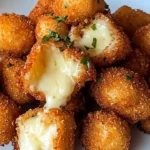 Crispy Mozzarella fried cheese bites served with marinara sauce