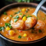 Delicious New Orleans Shrimp and Corn Bisque served in a bowl