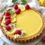 Delicious no-bake lemon tart with a creamy filling and buttery crust
