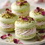 Persian Pistachio Rose Cloud Sandwiches with vibrant colors and elegant presentation