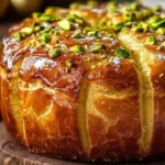 Delicious Pistachio Panettone, a festive Italian treat with nuts