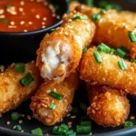 Shrimp and crab rangoon egg rolls served with dipping sauce