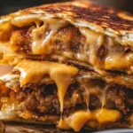 Delicious Smash Burger Quesadilla with cheese crust and burger filling