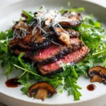 Smoky Tagliata ribeye steak grilled to perfection with herbs and spices