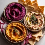Three deep dips in bowls, perfect for cold nights and gatherings.